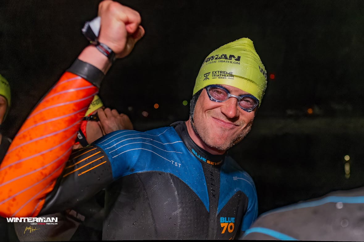 Pavel Wohl at the start of Winterman Czech Xtreme Triathlon